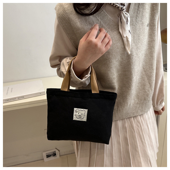 Platnena tote torba sa zipom, bez podstave, vodoravni kvadratni oblik, unutarnja džep za telefon