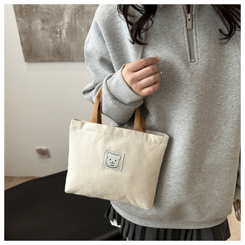 Platnena tote torba sa zipom, bez podstave, vodoravni kvadratni oblik, unutarnja džep za telefon