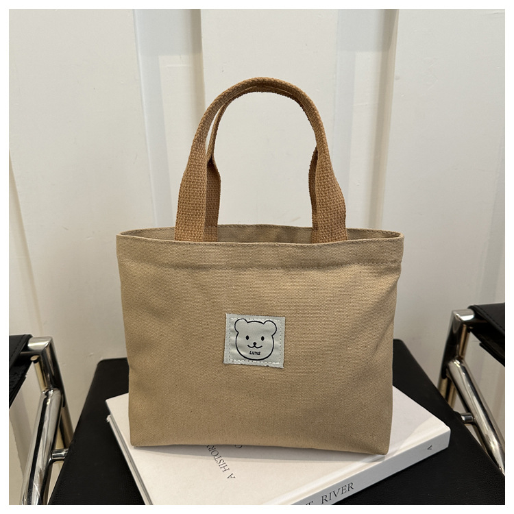 Platnena tote torba sa zipom, bez podstave, vodoravni kvadratni oblik, unutarnja džep za telefon