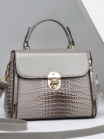 Geantă de damă din PU, formă de găleată, închidere cu fermoar, căptușeală din nylon, compartimente interioare: buzunar secret cu fermoar, buzunar pentru telefon, buzunar interior cu fermoar