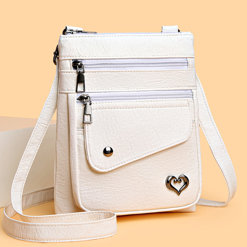 Torba za telefon s remenom — urbani jednostavan stil, PU koža, vodoravni kvadratni oblik, torbica s poklopcem, zatvarač