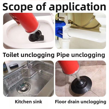 Αεροπιεστικό εργαλείο ξεφράγματος αγωγών αποχέτευσης, σώμα PVC, υψηλή απόδοση, ελαφριά κατασκευή αλουμινίου, αυτοματοποιημένη απόφραξη