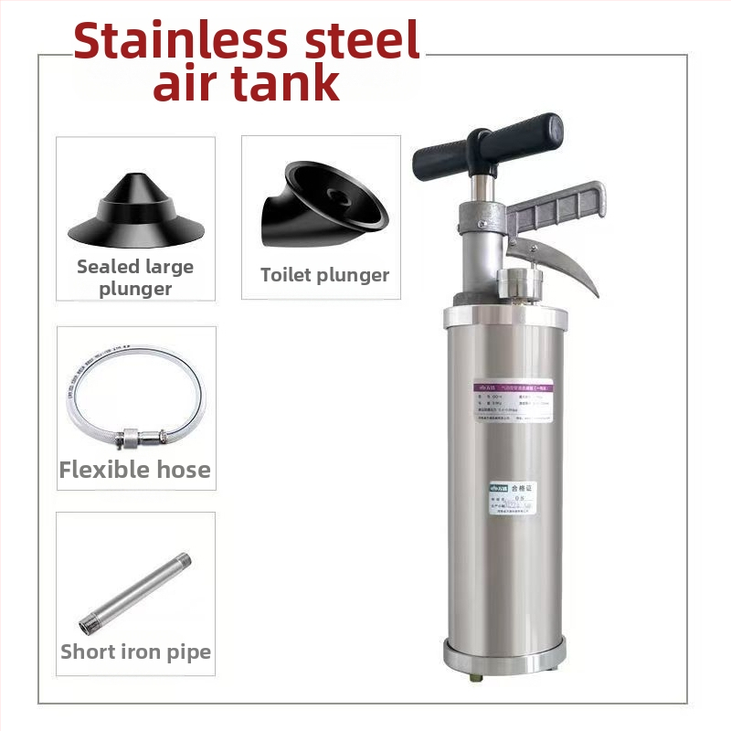 Alat za pročišćavanje kanalizacije s zračnim pritiskom, PVC kućište, visokoučinkovit dredžer, lagana aluminijska konstrukcija, automatsko čišćenje cijevi