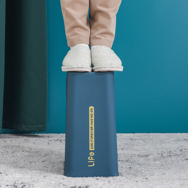 Plastična pravokutna kanta za smeće s poklopcem, pritisni mehanizam otvaranja, zapremina 10 L, za kućnu upotrebu