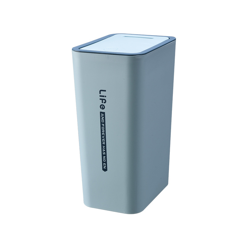 Plastična pravokutna kanta za smeće s poklopcem, pritisni mehanizam otvaranja, zapremina 10 L, za kućnu upotrebu