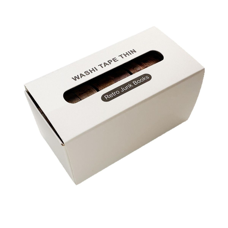 Retro stil 8 rolna washi trake s mrežastim uzorkom i malim cvjetnim motivom – duljina 3 m, osnovni materijal: papir, prilagodljivo, nije uvezeno, pogodno kao blagdanski poklon