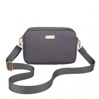 Ženska torbica preko ramena za slobodno vrijeme - PU koža, horizontalni kvadratni oblik, zatvaranje na zip, unutarnja džep za mobitel