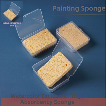 Gouache és akvarell festéséhez készült szivacs – nedvszívó, tároló doboz, anyag: faipulp pamut