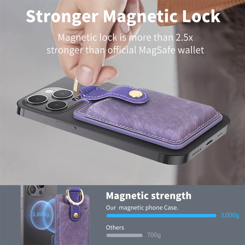 Μαγνητική θήκη καρτών για κινητά, συμβατή με Apple, καθολική, υπερισχυρός μαγνήτης, δαχτυλίδι με διαμάντι, πολυλειτουργική θήκη καρτών