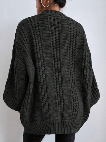 Cardigan s V izrezom i rukavima lampion, poliester