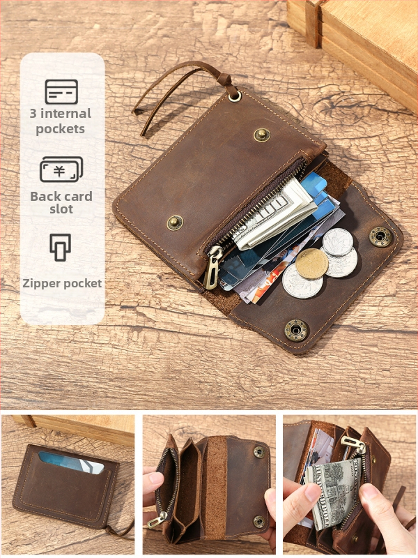 Mincovník z pravej kože, prvý vrstva hovädzej kože, jednofarebný vzor, unisex, podšívka z polyesteru