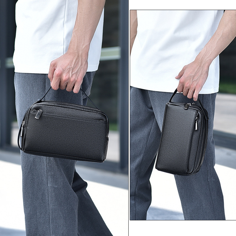 Clutch de bărbați – material PU, impermeabil, ultra-ușor, rezistent la uzură, design monocrom pentru utilizare zilnică (PU; impermeabil; ultra-ușor; rezistent la uzură; monocrom)