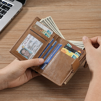 Унисекс калъф за карти с отделение за шофьорска книжка, мултифункционален, компактен дизайн, голям монетник, тънък калъф за кредитни карти, защита срещу кражба
