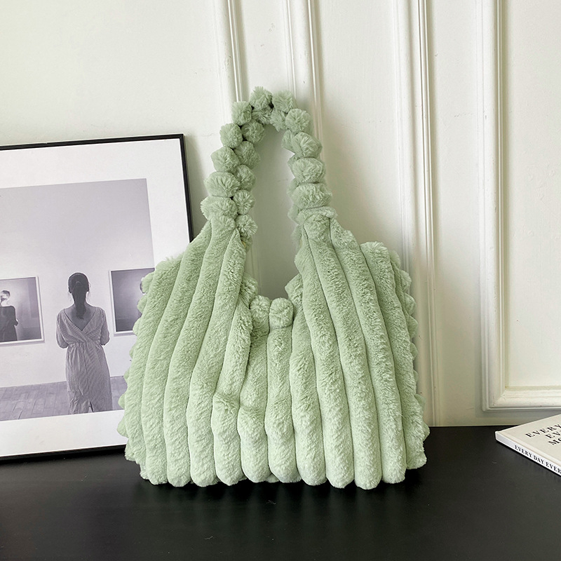 Pliš torba za žene, Tote, magnetsko zatvaranje, džep za telefon, vertikalni kvadratni oblik