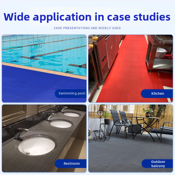 PVC tkaný kruhový rohož na podlahu – jednofarebná, pratiteľná, moderný a jednoduchý štýl