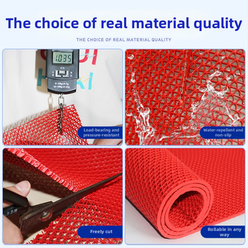 PVC tkaný kruhový rohož na podlahu – jednofarebná, pratiteľná, moderný a jednoduchý štýl