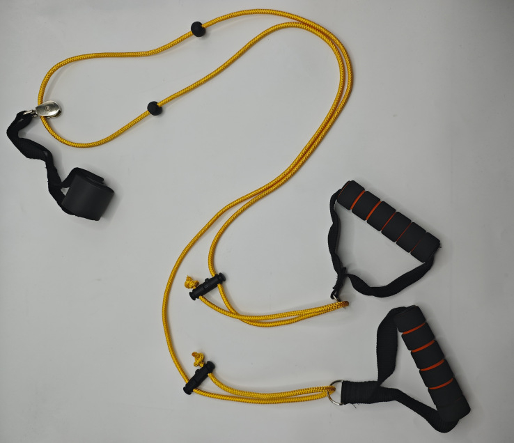 Συσκευή τράκτισης άνω άκρου με κρίκο τροχαλίας για διάταση και αποκατάσταση ώμου – ατσάλι με ελατήριο, ζώνη ανάρτησης για προπονήσεις