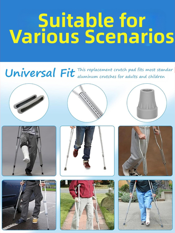 Αξεσουάρ για μπαστούνι, σετ 3 τεμαχίων με μαξιλαράκι μασχάλης, κάλυμμα ποδιού και αντιολισθητικό μαξιλαράκι