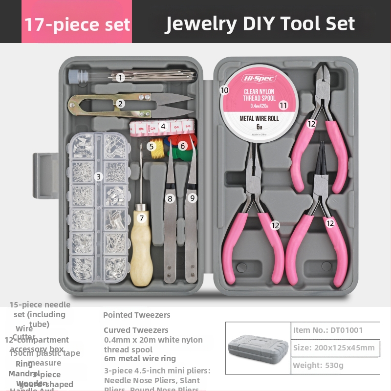 Ръчно изработени клещи за бижута – комплект за DIY домашна употреба, мини клещи с остър нос и наклонена глава за нанизване на мъниста