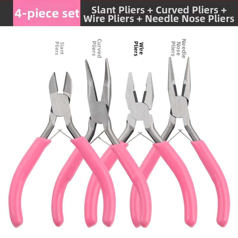 Ръчно изработени клещи за бижута – комплект за DIY домашна употреба, мини клещи с остър нос и наклонена глава за нанизване на мъниста