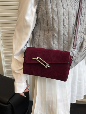 PU mala kvadratna torbica za rame sa zatvaračem, dvije naramenice, laminirani unutarnji džep sa zatvaračem