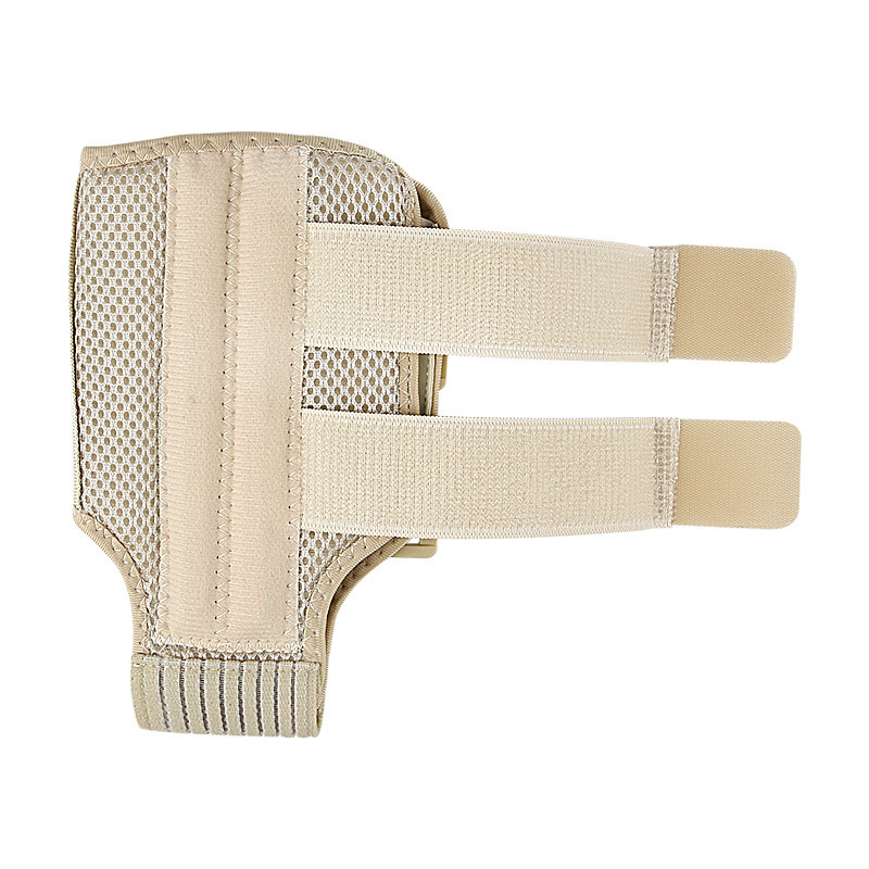 Sportos boka támasz Velcro pánttal és elasztikus lábvédővel — bokavédő badmintonhoz; anyagok: poliészter, hab, alumínium lemez, rugócsík