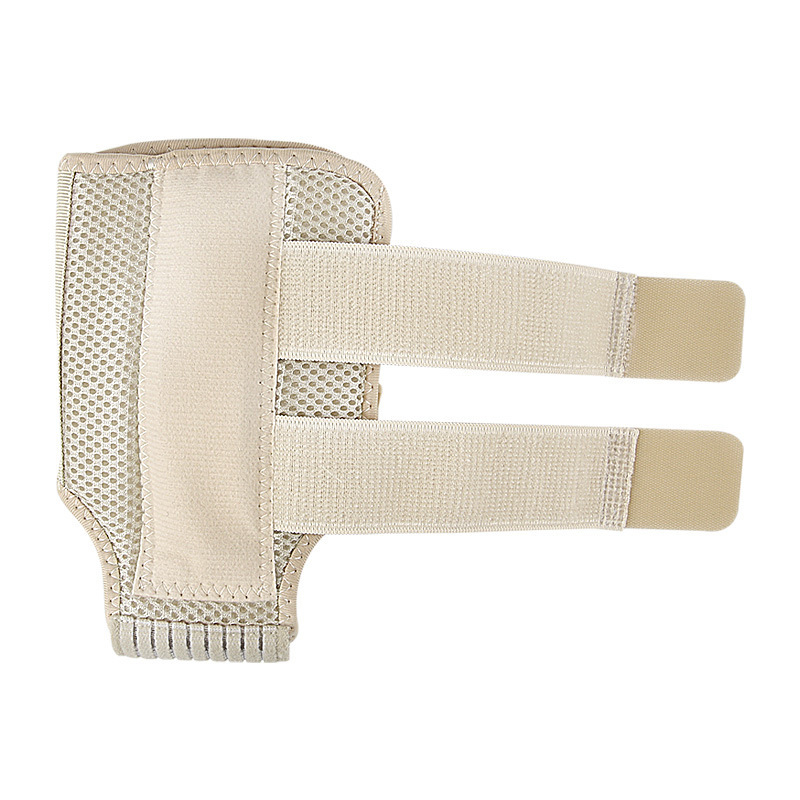 Sportos boka támasz Velcro pánttal és elasztikus lábvédővel — bokavédő badmintonhoz; anyagok: poliészter, hab, alumínium lemez, rugócsík