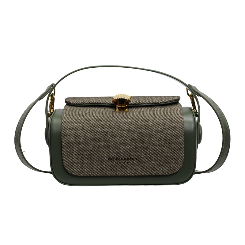 Geantă box pentru femei - retro inspirație, simplitate urbană din PU, formă pătrată orizontală, închidere cu lacăt, căptușeală din poliester, buzunar pentru telefon (vara 2024)