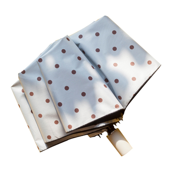 Umbrelă de soare retro cu model polka japonez, 8 nervuri din fier, deschidere semiautomatică, mâner din plastic