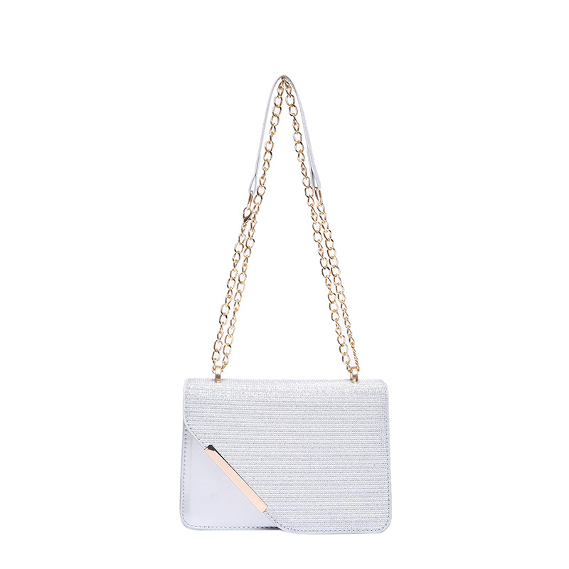 Geantă de umăr pătrată pentru femei, lanț, stil stradal, material special, formă orizontală pătrată, închidere cu capac, buzunar pentru telefon și buletin