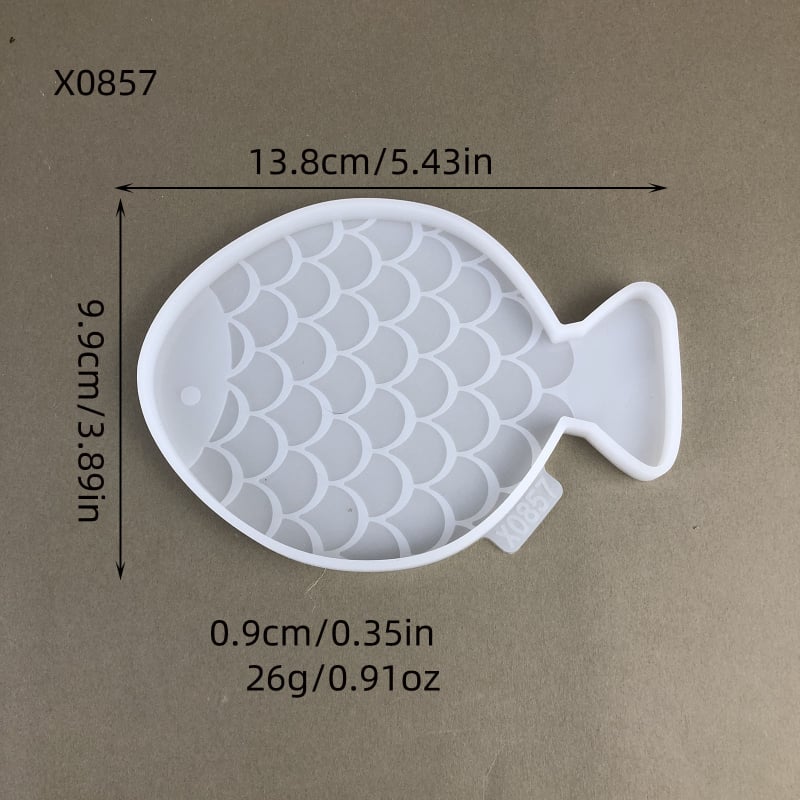 Силиконова форма за риби – комплект за DIY торти и декорации от цимент/гипс, нестандартна форма