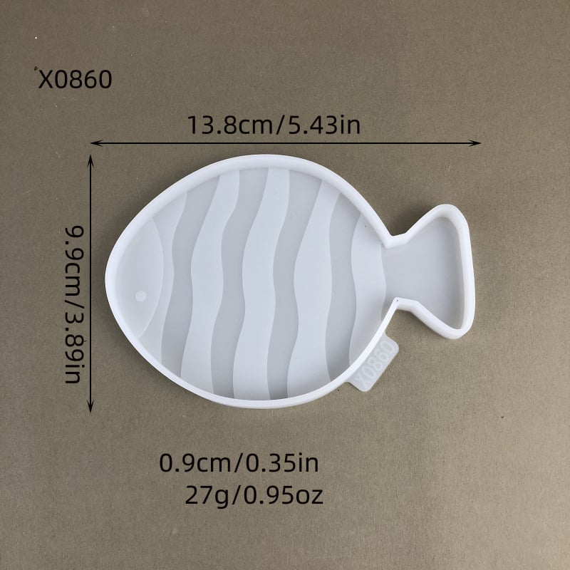 Силиконова форма за риби – комплект за DIY торти и декорации от цимент/гипс, нестандартна форма