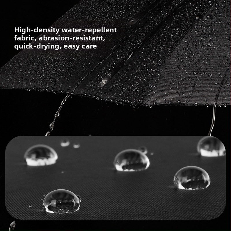 Автоматичен чадър с дървена дръжка, 12 ламели, ветроустойчив дизайн, UV защита UPF 40+, възможност за печат на лого