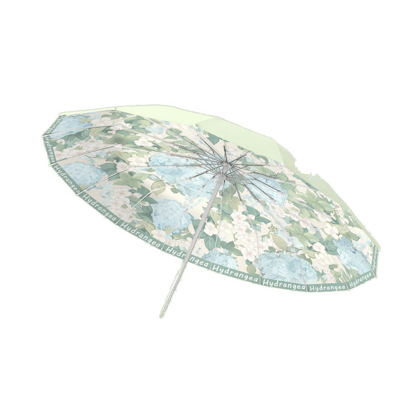 Umbrelă pliantă pentru femei, 16 brațe, pentru soare și ploaie, protecție UV