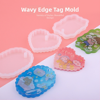 Prívesok zo silikónu od QIAOQIAODIY – kvapkové lepidlo, vzor s viacerými veľkosťami, prirodzený štýl