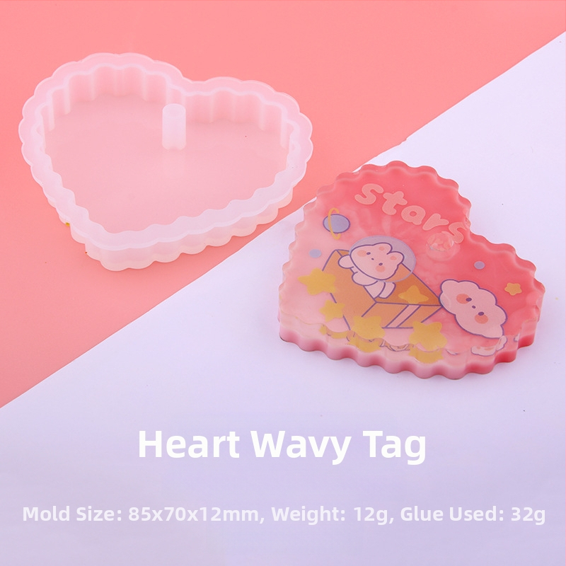 Prívesok zo silikónu od QIAOQIAODIY – kvapkové lepidlo, vzor s viacerými veľkosťami, prirodzený štýl