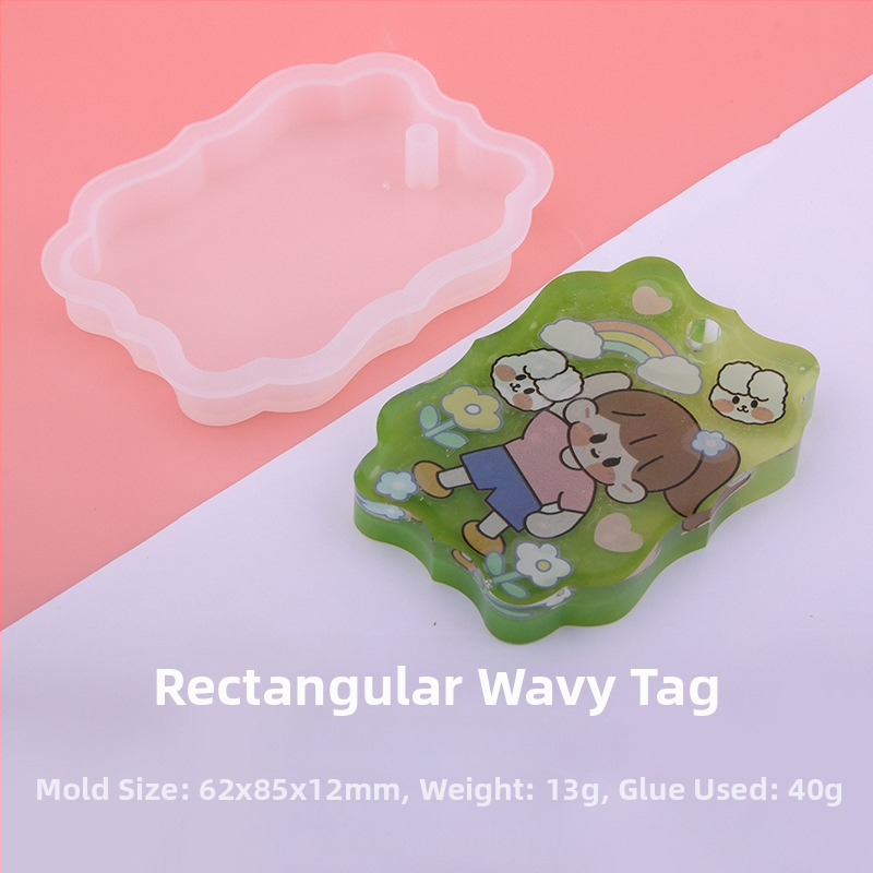 Prívesok zo silikónu od QIAOQIAODIY – kvapkové lepidlo, vzor s viacerými veľkosťami, prirodzený štýl