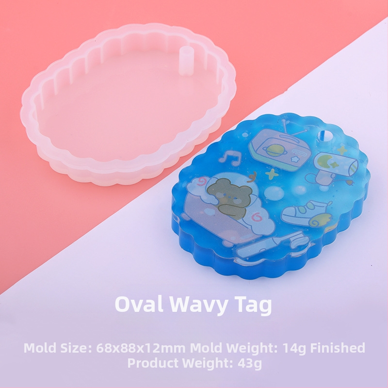 Prívesok zo silikónu od QIAOQIAODIY – kvapkové lepidlo, vzor s viacerými veľkosťami, prirodzený štýl