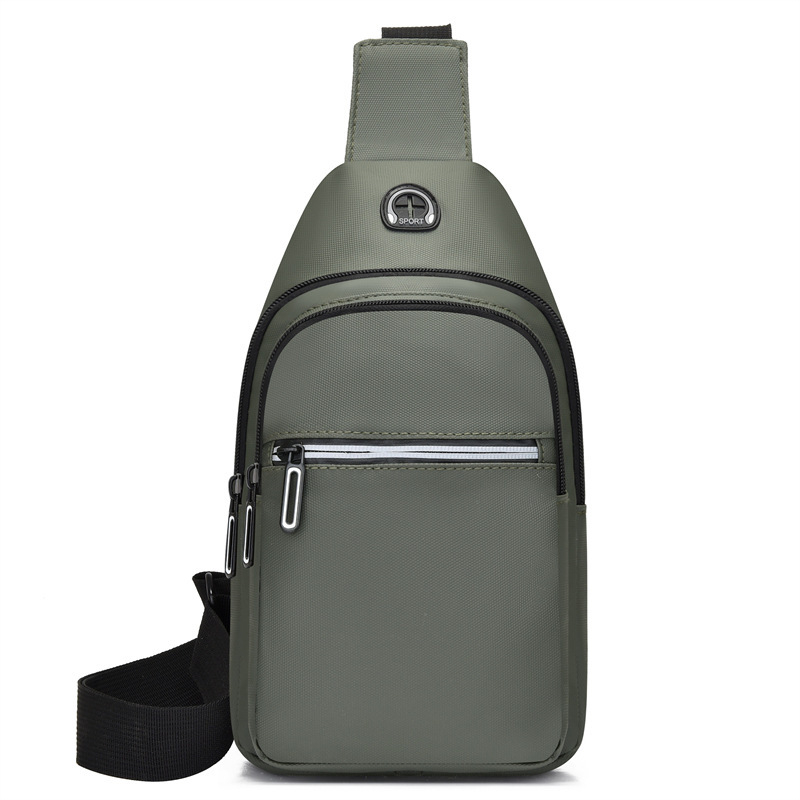 Geantă de piept pentru bărbați – Oxford, rezistentă la uzură, simplitate urbană, model monocrom, călătorii de plăcere