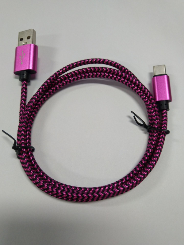Καλώδιο USB-C γρήγορης φόρτισης, πλεκτό μοτίο φιδιού, μήκη 1m/2m/3m, 12W, υφαντό