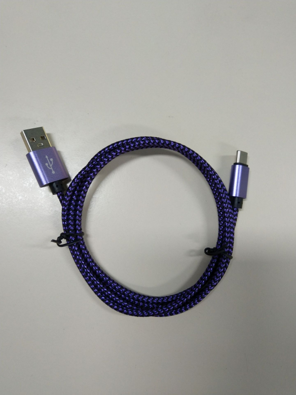 Καλώδιο USB-C γρήγορης φόρτισης, πλεκτό μοτίο φιδιού, μήκη 1m/2m/3m, 12W, υφαντό