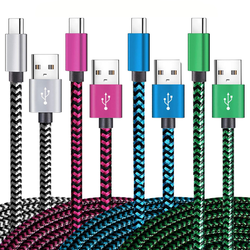 Καλώδιο USB-C γρήγορης φόρτισης, πλεκτό μοτίο φιδιού, μήκη 1m/2m/3m, 12W, υφαντό