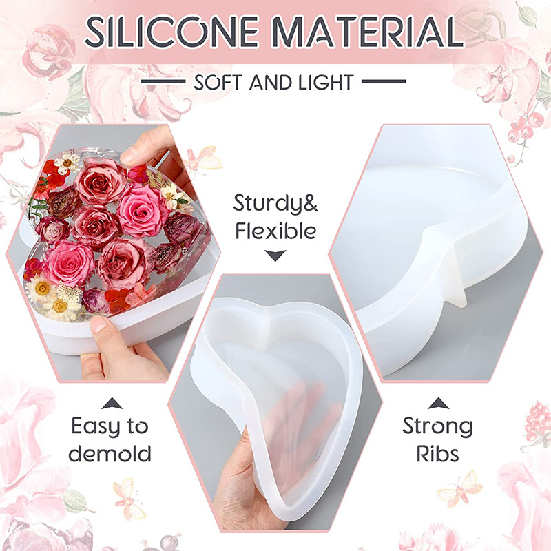 Silikonska kalup za pečenje – Srcolika geometrijska kuglica s heksagonalnim fasetama, 3D dizajn, moderni minimalistički stil (materijal: silikon; kategorija: kalup za pečenje; upotreba: ukrasi srcolasti hexagon)