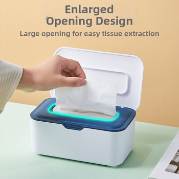 Θήκη για χαρτοπετσέτες επιτραπέζια με καπάκι, πλαστική, ανθεκτική στη σκόνη, αποθήκευση υγρών μαντηλών