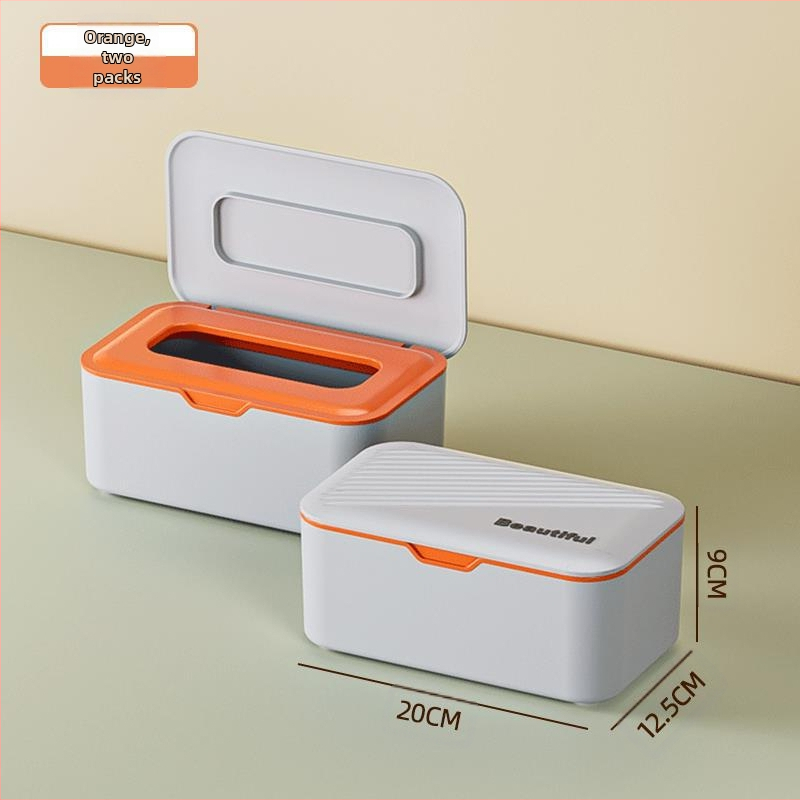 Θήκη για χαρτοπετσέτες επιτραπέζια με καπάκι, πλαστική, ανθεκτική στη σκόνη, αποθήκευση υγρών μαντηλών