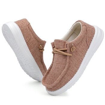 Ženske platnene tenisice, okrugli nos, gornji materijal: super vlakna, prugasti uzorak, niska peta 1–3 cm, rimski stil