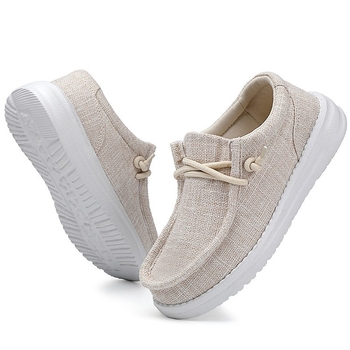 Ženske platnene tenisice, okrugli nos, gornji materijal: super vlakna, prugasti uzorak, niska peta 1–3 cm, rimski stil