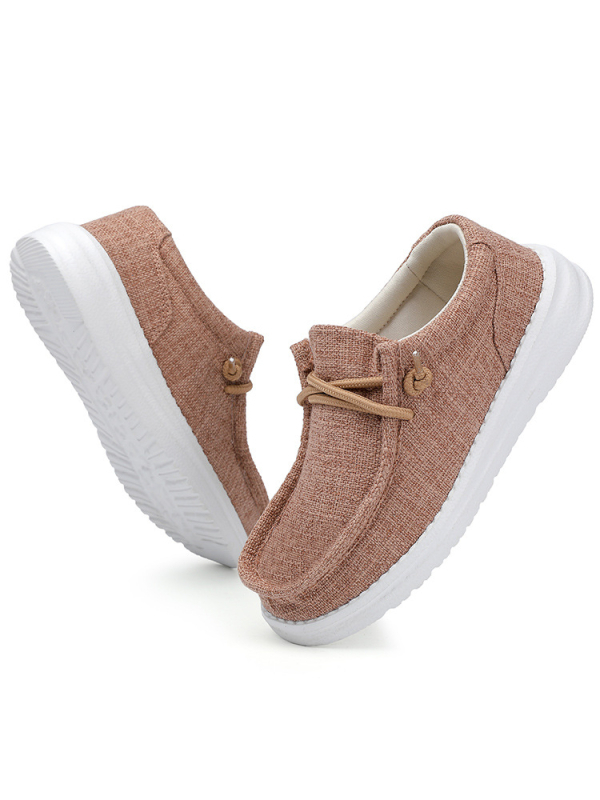 Ženske platnene tenisice, okrugli nos, gornji materijal: super vlakna, prugasti uzorak, niska peta 1–3 cm, rimski stil