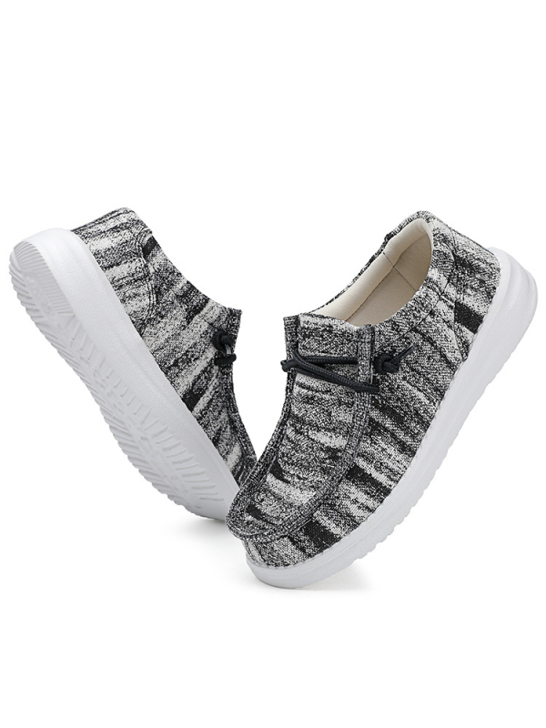 Ženske platnene tenisice, okrugli nos, gornji materijal: super vlakna, prugasti uzorak, niska peta 1–3 cm, rimski stil