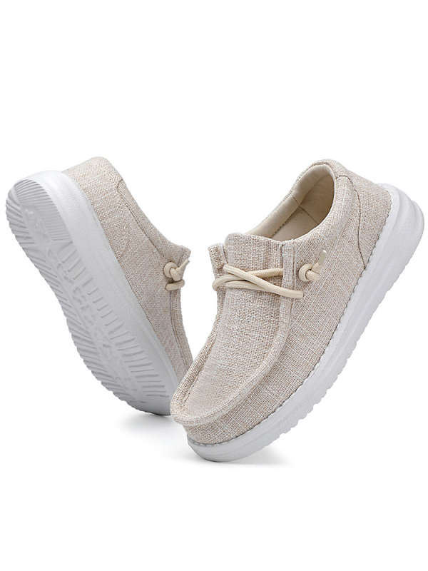 Ženske platnene tenisice, okrugli nos, gornji materijal: super vlakna, prugasti uzorak, niska peta 1–3 cm, rimski stil